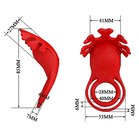 Pretty Love Ruben 7 Functions Vibrating Penis Ring by Baile - Vibrating Cock Rings