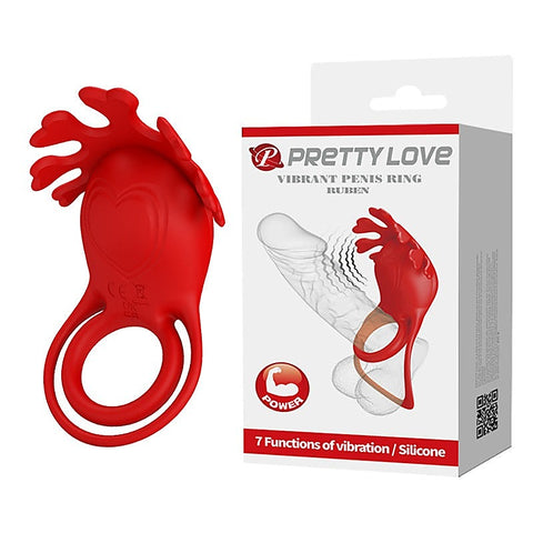 Pretty Love Ruben 7 Functions Vibrating Penis Ring by Baile - Vibrating Cock Rings
