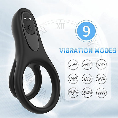 9 Functions Flexible Rooster Cock Ring by BDStyle - Vibrating Cock Rings