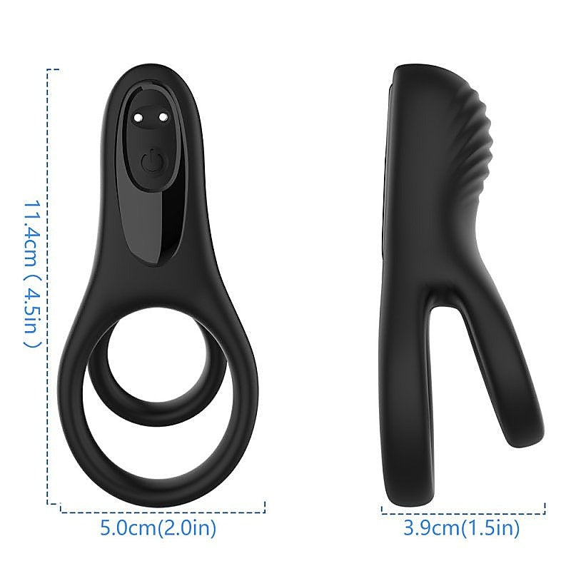 9 Functions Flexible Rooster Cock Ring by BDStyle - Vibrating Cock Rings