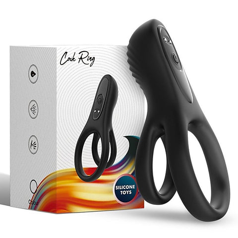 9 Functions Flexible Rooster Cock Ring by BDStyle - Vibrating Cock Rings
