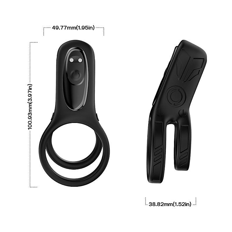 Twisted Angel 9 Functions Royale Mens Cock Ring by BDStyle - Vibrating Cock Rings
