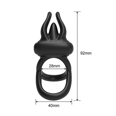 Multi Functions Cock Ring With Vibrating Clit Stimulator - Vibrating Cock Rings