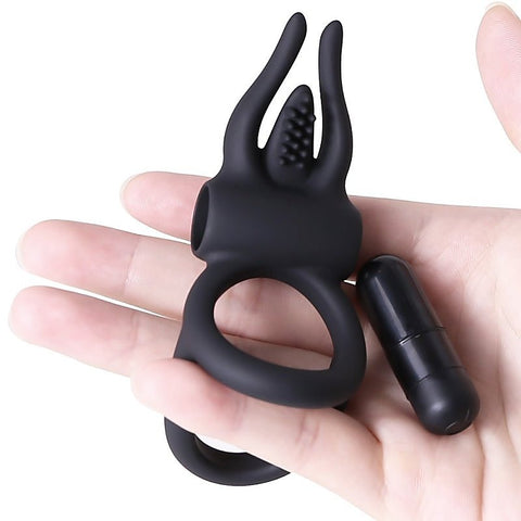 Multi Functions Cock Ring With Vibrating Clit Stimulator - Vibrating Cock Rings