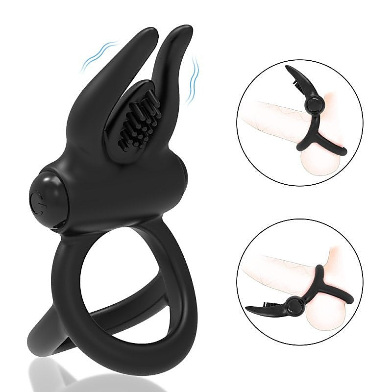 Multi Functions Cock Ring With Vibrating Clit Stimulator - Vibrating Cock Rings
