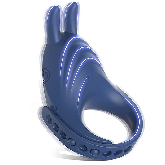 Adjustable 7 Functions Silicone Vibrating Cock Ring - Vibrating Cock Rings