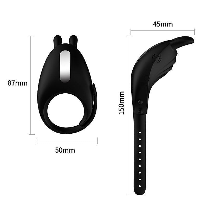 Adjustable 7 Functions Silicone Vibrating Cock Ring - Vibrating Cock Rings