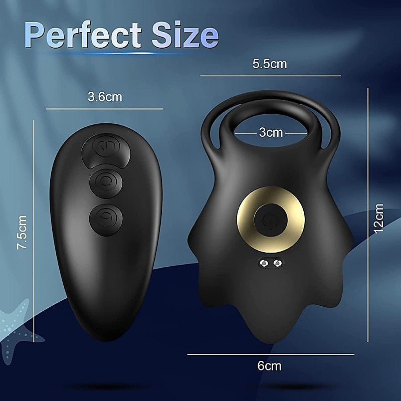 10 Functions Starfish Wireless Vibrating Cock Ring - Vibrating Cock Rings