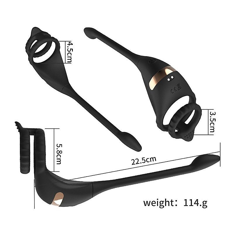 App Smart Dragon Knight Mens Cock Ring With Tail by BDStyle - Vibrating Cock Rings