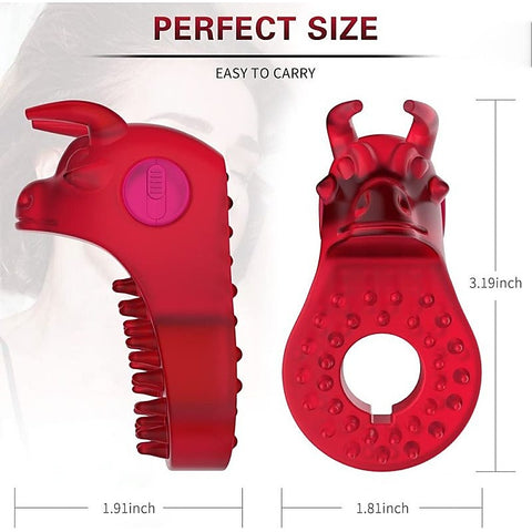 Bull Head Shaped Vibrating Cock Ring by BDStyle - Vibrating Cock Rings