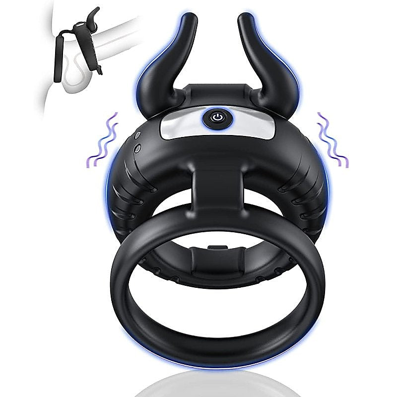 OX Horn 10 Functions Vibrating Cock Ring by BDStyle - Vibrating Cock Rings