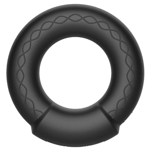 Warm Rechargeable 10 Functions Silicone Cock Ring by BDStyle - Vibrating Cock Rings