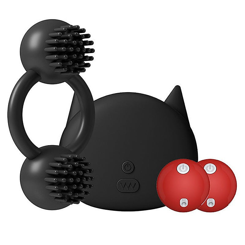 10 Functions Delay Loop Double Vibrating Cock Ring - Vibrating Cock Rings
