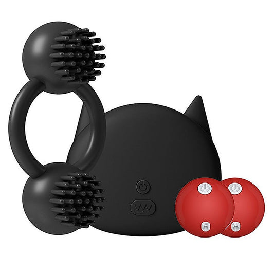 10 Functions Delay Loop Double Vibrating Cock Ring - Vibrating Cock Rings