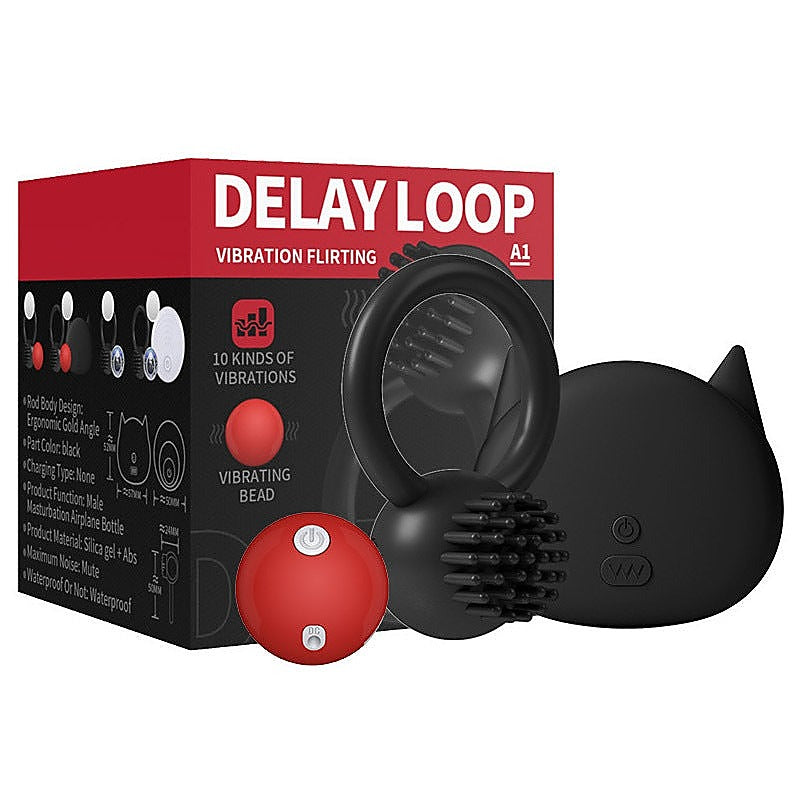 Delay Loop 10 Functions Waterproof Vibrating Cock Ring - Vibrating Cock Rings