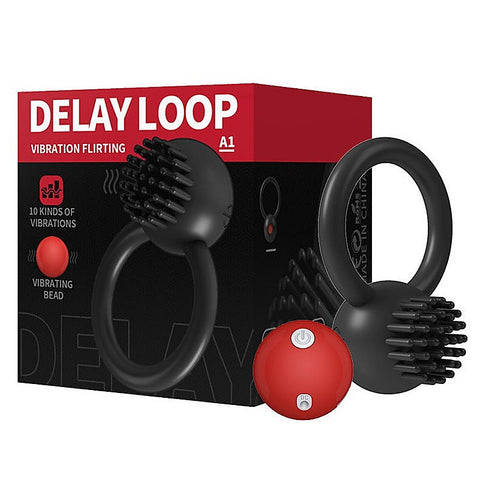Delay Loop 10 Functions Waterproof Vibrating Cock Ring - Vibrating Cock Rings