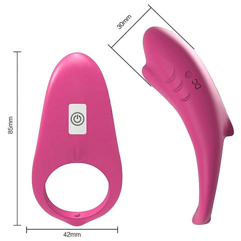 Shark Remote Control Silicone Cock Ring by BDStyle - Vibrating Cock Rings