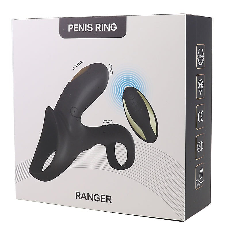 Wireless Ranger Silicone Double Cock Rings by BDStyle - Vibrating Cock Rings