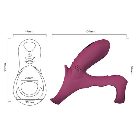 Wireless Ranger Silicone Double Cock Rings by BDStyle - Vibrating Cock Rings