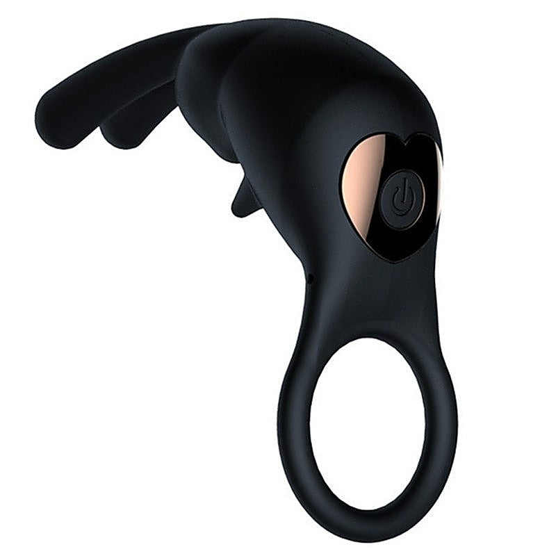 Rabbit Ear 10 Frequency Mens Cock Ring by BDStyle - Vibrating Cock Rings