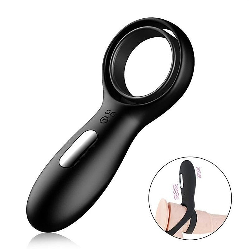 10 Functions Vibrating Cock Ring with Double Ring by BDStyle - Vibrating Cock Rings