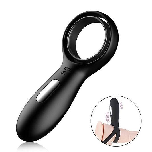 10 Functions Vibrating Cock Ring with Double Ring by BDStyle - Vibrating Cock Rings