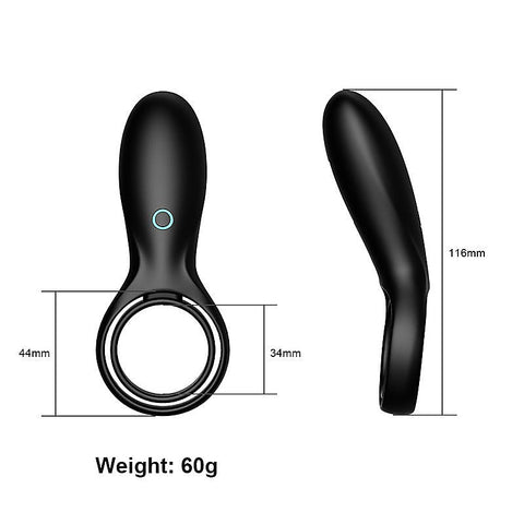 10 Functions Vibrating Cock Ring with Double Ring by BDStyle - Vibrating Cock Rings