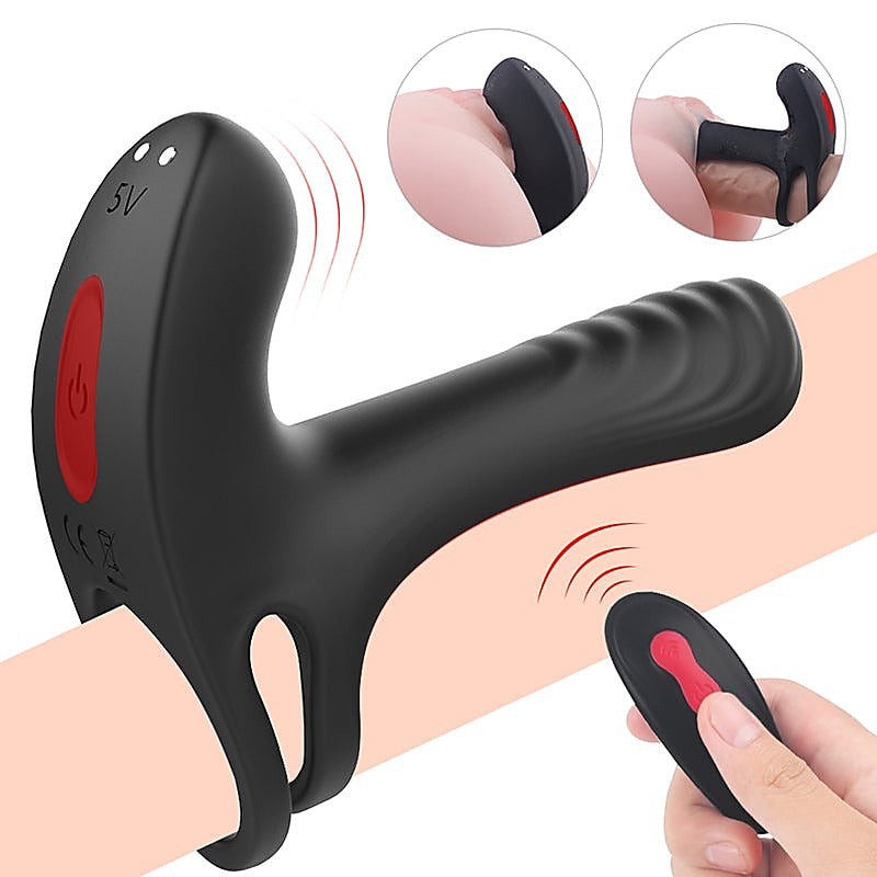 Double Stimulus 18 Functions Mens Cock Ring by S-Hande - Vibrating Cock Rings