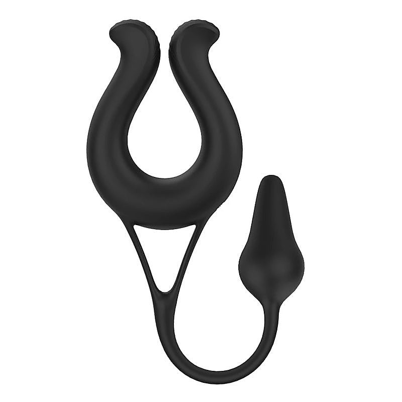 S Hande Nicole Vibrating Cock Ring With Anal Plug Dual Motor Design - Vibrating Cock Rings