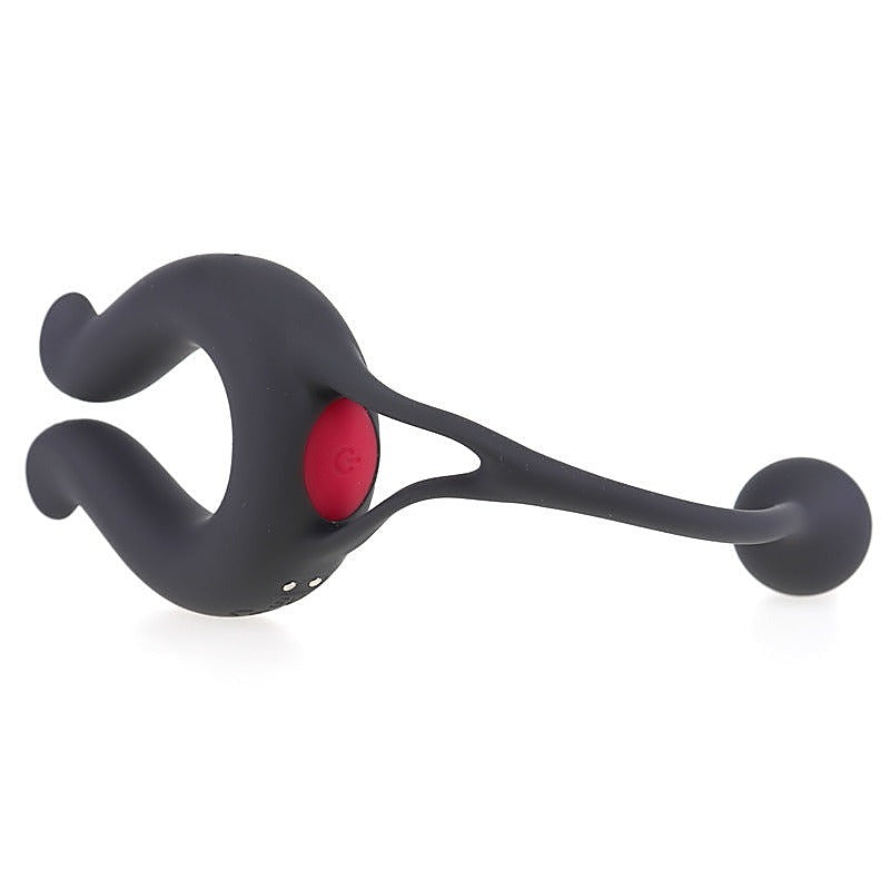 S Hande Nicole Vibrating Cock Ring With Anal Plug Dual Motor Design - Vibrating Cock Rings