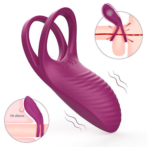 Trap 9 Functions Rechargeable Cock Ring by S-Hande - Vibrating Cock Rings