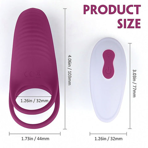 Trap 9 Functions Rechargeable Cock Ring by S-Hande - Vibrating Cock Rings