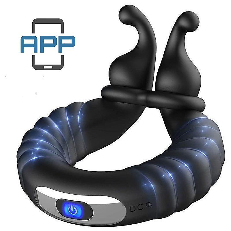 Snails 10 Functions Vibrating Dual Penis Ring by BDStyle - Vibrating Cock Rings