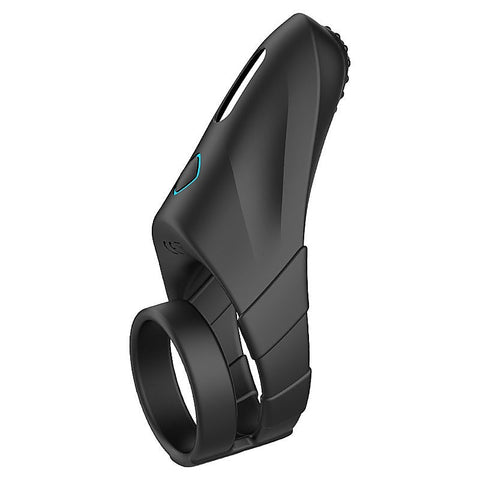 10 Functions Vibrating Dual Penis Ring with Taint Teaser - Vibrating Cock Rings