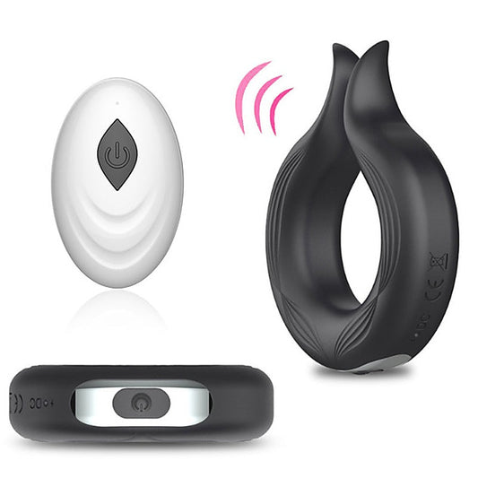 Pointed Tip 10 Functions Wireless Mens Cock Ring by BDStyle - Vibrating Cock Rings