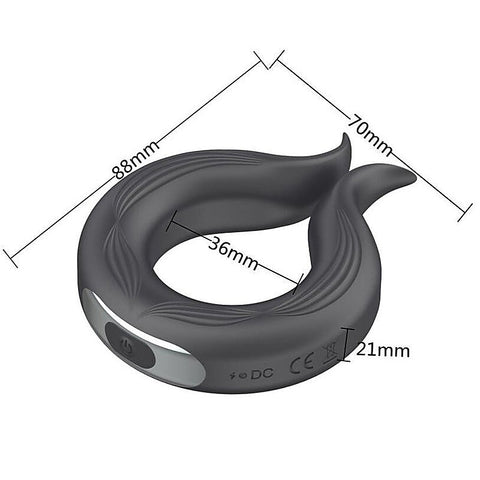 Pointed Tip 10 Functions Wireless Mens Cock Ring by BDStyle - Vibrating Cock Rings