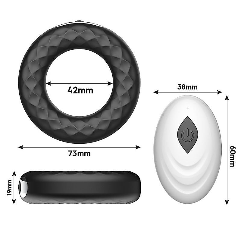 10 Functions Rechargeable Wireless Mens Cock Ring by BDStyle - Vibrating Cock Rings
