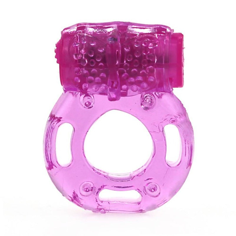 Multi Functions Waterproof Butterfly Cock Ring by BDStyle - Vibrating Cock Rings