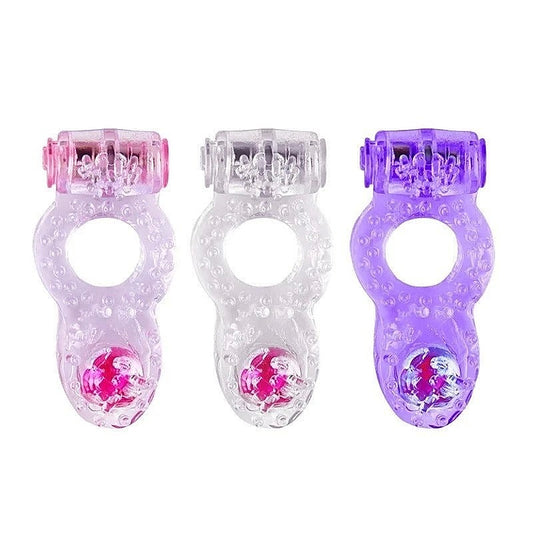 Hem Beads Soft TPR Vibrating Cock Ring by BDStyle - Vibrating Cock Rings