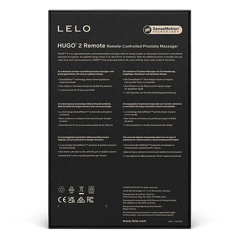 Lelo Hugo 2 Remote Control Prostate Vibrator with Remote Control - Prostate Toys