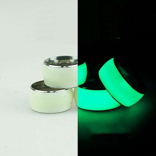 Luminous Stainless Steel Mens Cock Ring by BDStyle - Steel Cock Rings