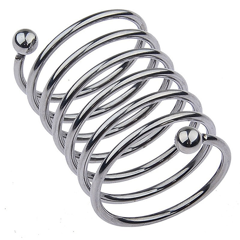 Spring Style 6 Circle Mens Metal Glans Ring by BDStyle - Steel Cock Rings