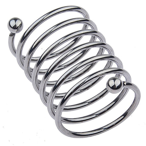 Spring Style 6 Circle Mens Metal Glans Ring by BDStyle - Steel Cock Rings