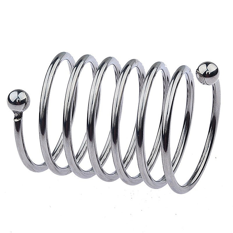 Spring Style 6 Circle Mens Metal Glans Ring by BDStyle - Steel Cock Rings