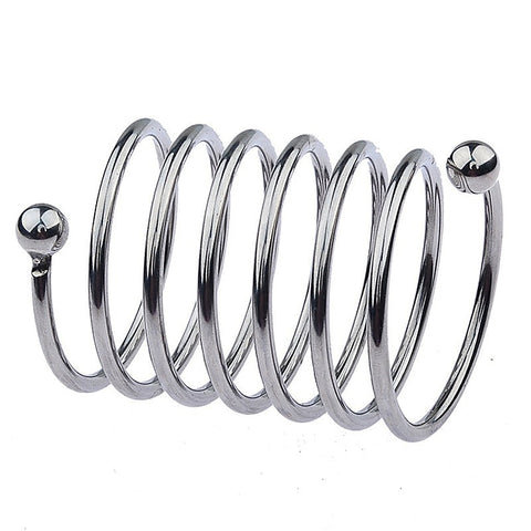 Spring Style 6 Circle Mens Metal Glans Ring by BDStyle - Steel Cock Rings