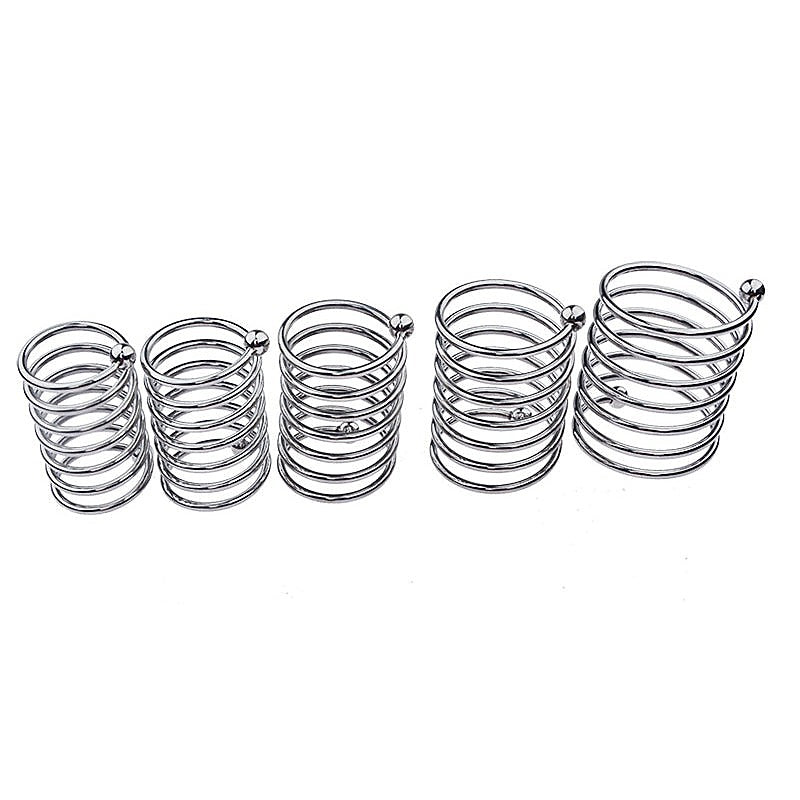 Spring Style 6 Circle Mens Metal Glans Ring by BDStyle - Steel Cock Rings
