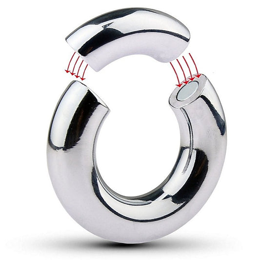 Stainless Steel Magnetic Men's Cock Ring by BDStyle - Steel Cock Rings