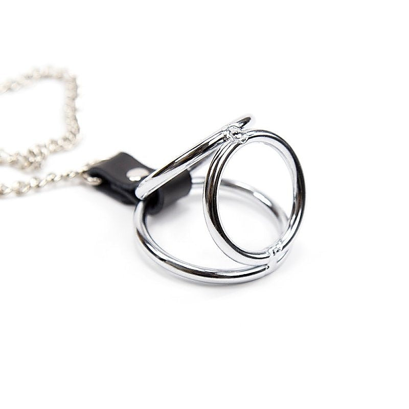 Adjustable Nipple Clamps With Cock Ring by BDStyle - Steel Cock Rings