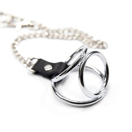 Adjustable Nipple Clamps With Cock Ring by BDStyle - Steel Cock Rings