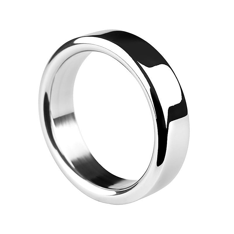 Chrome Stainless Steel Mens Cock Ring 1.5cm Height - Steel Cock Rings